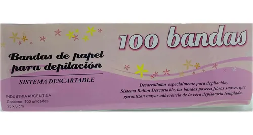 Banda Depilatoria Descartables Pack X 100 Unidades