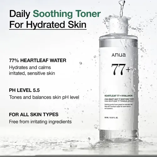 Tónico Facial Anua Heartleaf 77 Vegano Calmante Hidratante 250ml