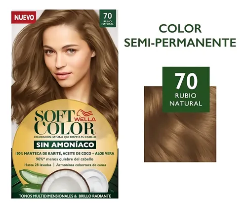 Tintura Wella Soft color Tinte de cabello tono 70 rubio natural para cabello