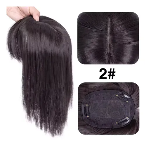 Peluca Topper Cabello Símil Natural Kanekalon Oncologica