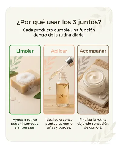 Kit Completo Anti Hongos 3 Jabones 2 Aceites 2 Crema