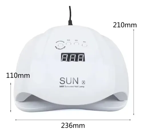 Cabina X54 Watts Sun, Para Secado De Uñas Uv/led Digital