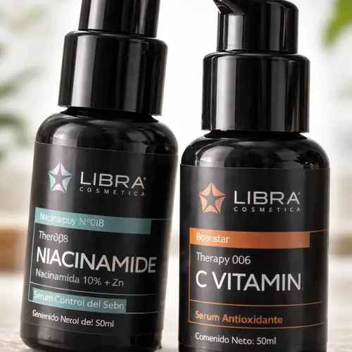 Sérum Facial Niacinamida y Vitamina C Pack 2x100ml Antiedad Antimanchas