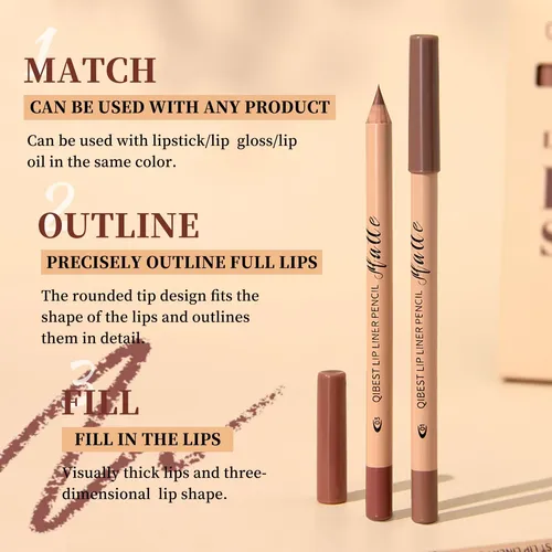 Petansy Set 12 Lápices Delineadores Labiales Nude Mate