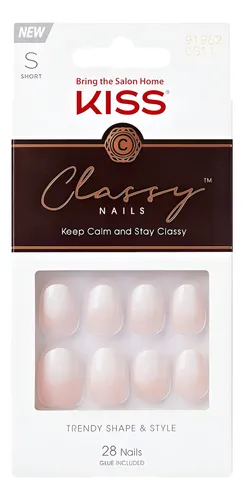 Uñas Kiss Glue-on Classy Nails Originales Instantáneas