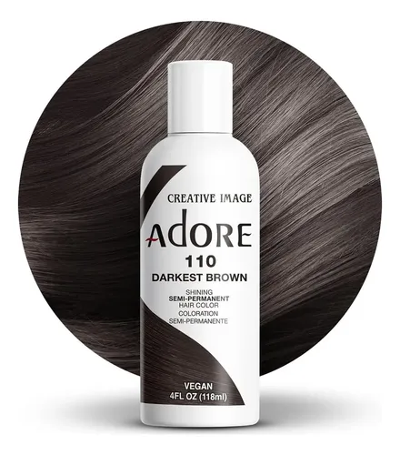 Colorante Semipermanente Adore 110 Marrón Oscuro, Sin