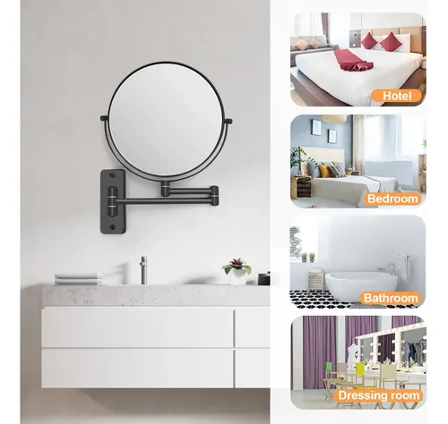 Espejo De Maquillaje Con Aumento Montado En Pared Ffowcye 8