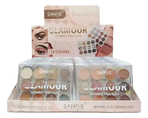 Paleta De 12 Sombras Mixtas Glamour Saniye Eyeshadow Palette