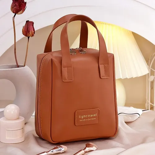 ; `fa Bolsa De Maquillaje Con Cremallera, Gran Capacidad,