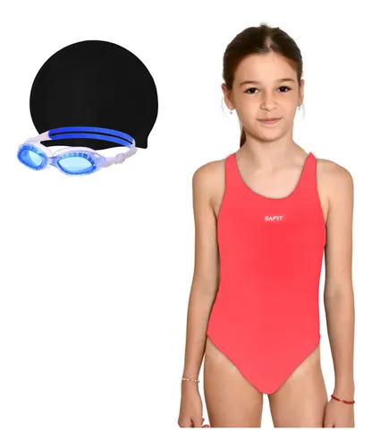 Malla Natacion Cloro Friendly® + Gorro Silicona + Antiparras