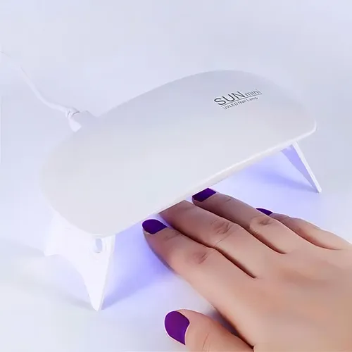 Mini uñas de gel blancas con cabina LED, UV Sun, mini portátil, 6 W