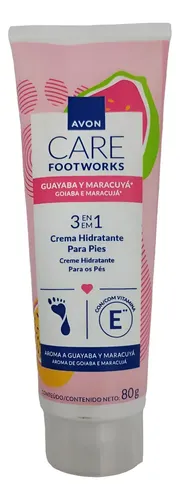 Crema Hidratante 3 en 1 para Pies Avon Care con Guayaba y Maracuyá 80 g