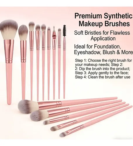 Kit 20 Pinceles Maquillaje Cubre Todas Las Necesidades