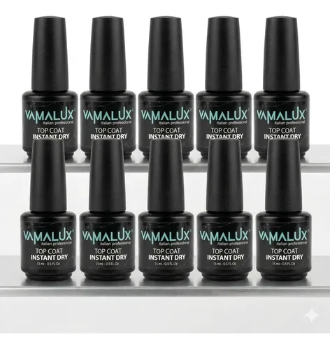 Esmalte Uñas Top Coat Vamalux Brillo Extremo Secado Rapido