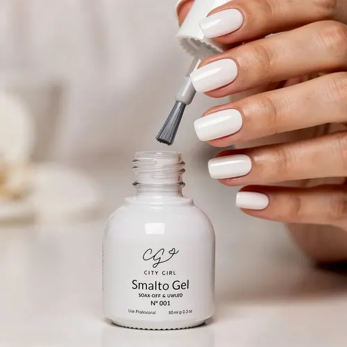 City Girl 10ml Soak-off Colores Gel Uv Led X1 Un. Color Elec Blanco