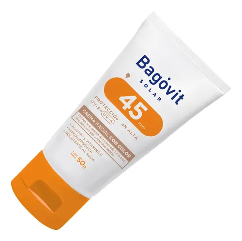 Bagovit Protector Solar Crema Facial Con Color 45 Fps 50g