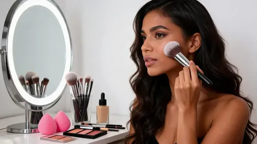 Juego De 10 Brochas De Maquillaje Y 2 Esponjas De Maquillaje