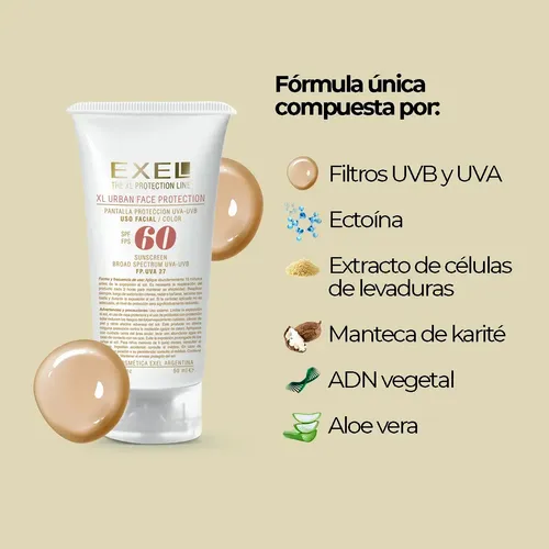 Protector Solar Exel Face Protection Con Color FPS 60 50ml