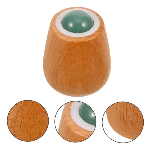 Rodillo Facial Jade Verde Masajeador Para Contorno Y Piel