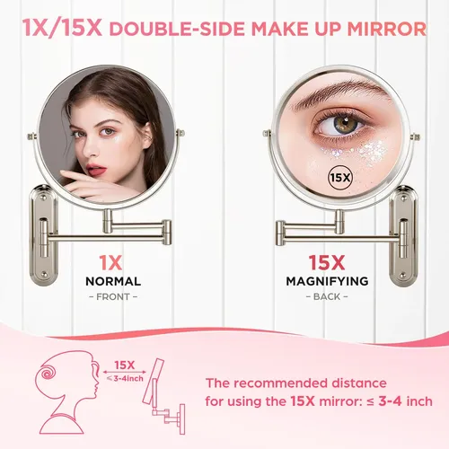 Espejo De Maquillaje Vorremirr Montado En Pared Con Aumento