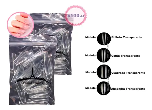 Kit Tips Soft Gel Paris Night X100 Kapping Gel Lampara Uvled