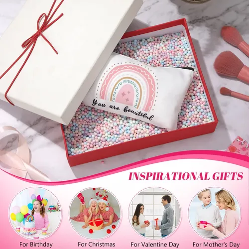 Bolsas De Maquillaje Yahenda Rainbow Canvas, 16 Unidades, Pa