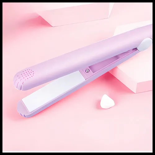 Mini planchita de pelo Dinax lila portátil cerámica viaje flequillo ondulado