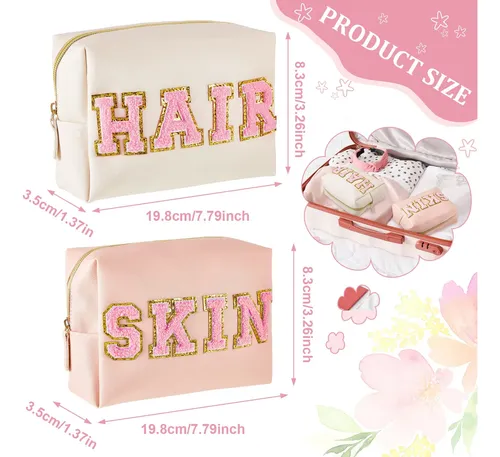Bolsa De Maquillaje Patelai Preppy Patch De Piel Sintética I
