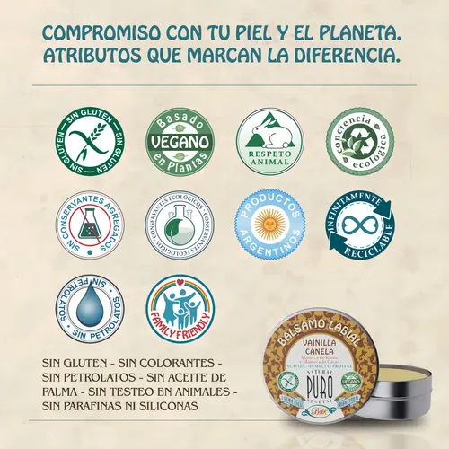 Bálsamo Labial en lata Vanilla canela Boti-k Puro