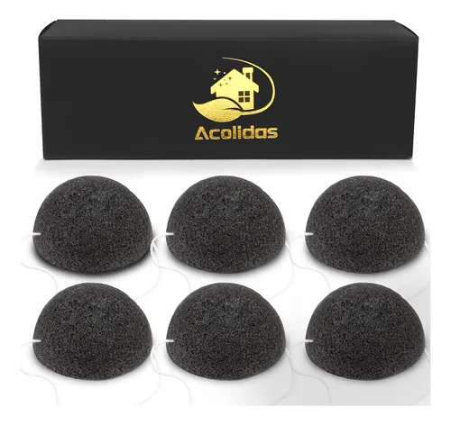 Esponjas De Konjac Con Carbón Activado Para Limpieza