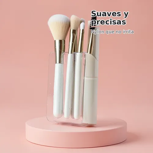 Set De Brochas De Maquillaje En Estuche Cilíndrico, 5