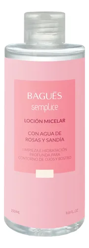 Loción Micelar Con Agua De Rosas Y Sandía 250 Ml Bagues