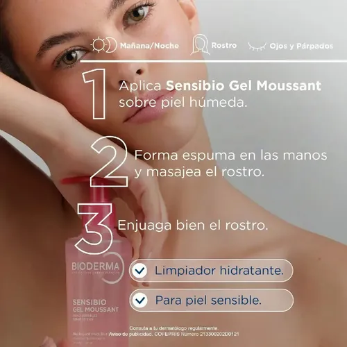 Bioderma Sensibio Gel Moussant – Gel Limpiador Suave Para Pi