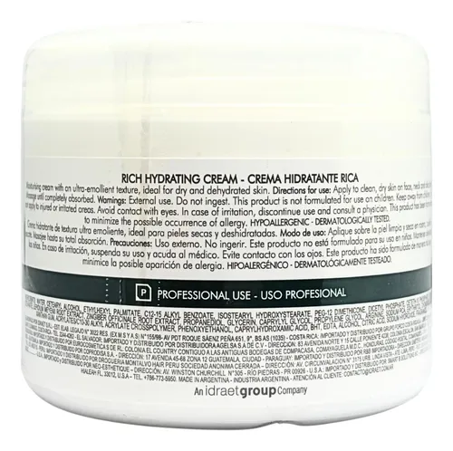 Crema Facial Hidratante Rica Rich Descongestiva 300ml Idraet