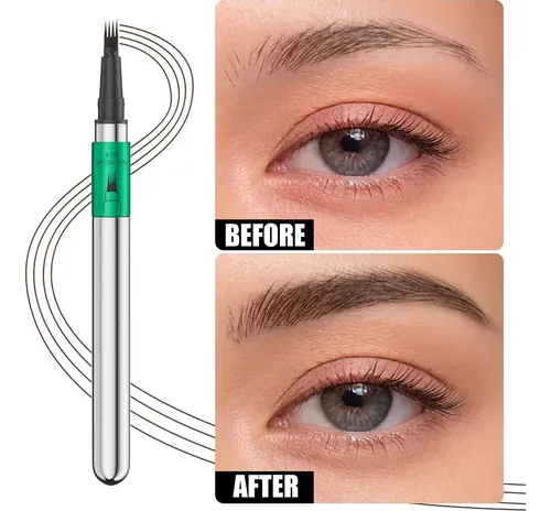 Lapiz Cejas Microblading Marrón Oscuro 4 Puntas W3w