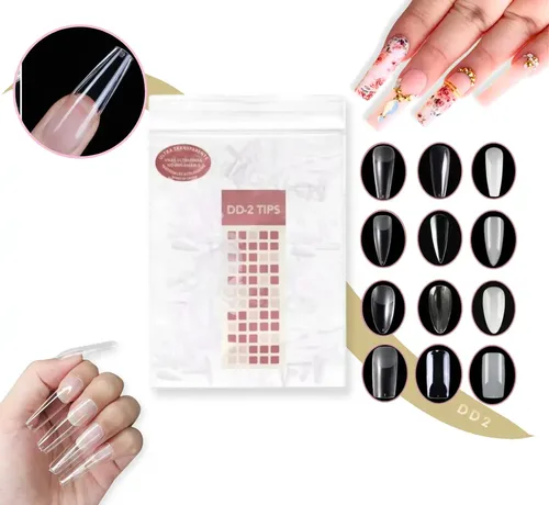 Tips Almendra Sistema Gel Caja X 500pcs  Ultra Fino