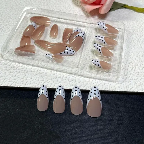 Uñas Postizas Mervf White French Tip 24 Pcs