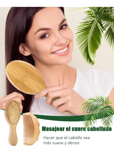Paquete De 2 Cepillos De Madera For El Cabello
