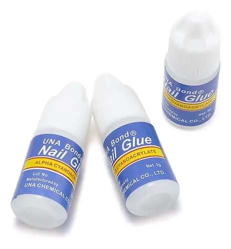 Pegamento Nail Glue Para Uñas Postizas Tips Strass Gotero X5