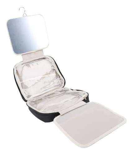 Bolsa De Maquillaje De Viaje, Gancho Para Colgar Con Espejo,