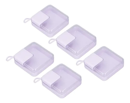 J Estuche Powder Puff, 5 Unidades, Transparente, Almacena