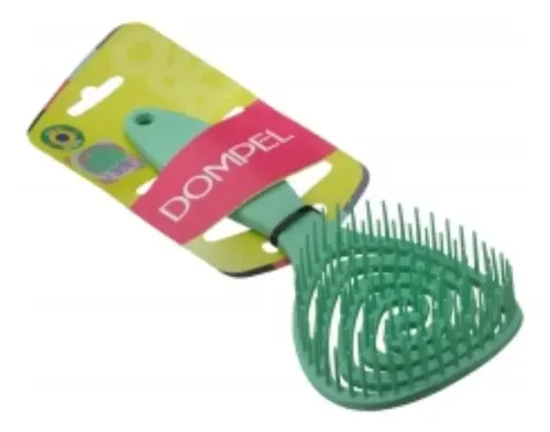 Cepillo Desenredante Dompel Pirulito para Cabello, con Fragancia a Manzana y en Color Verde