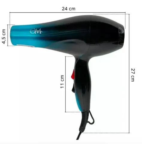 Secador De Pelo Om 4 En 1 2200w Color Turquesa