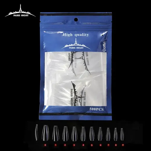 Tips Para Soft Gel Paris Night X500 Coffin