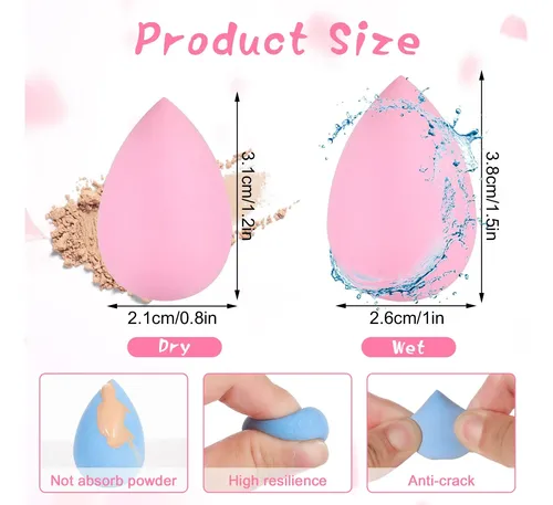Esponjas De Maquillaje Wsicse, 40 Piezas, Mini Beauty Blende