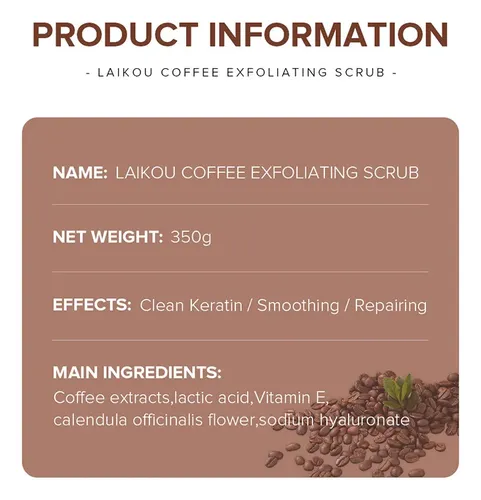 Exfoliante Corporal De Café Laikou 350g – Suavizante Y