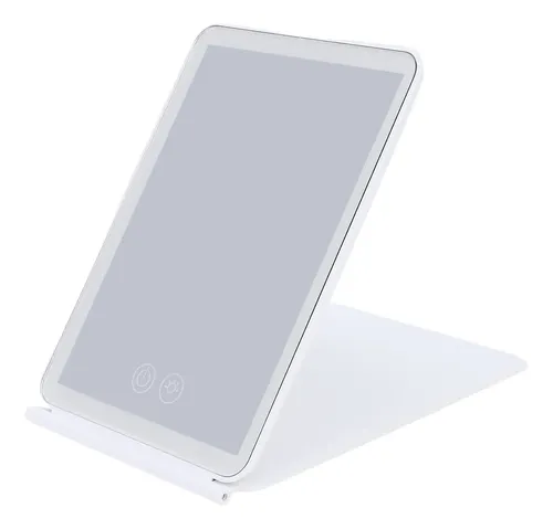 Espejo De Maquillaje De Viaje Plegable Led, Recargable, C .