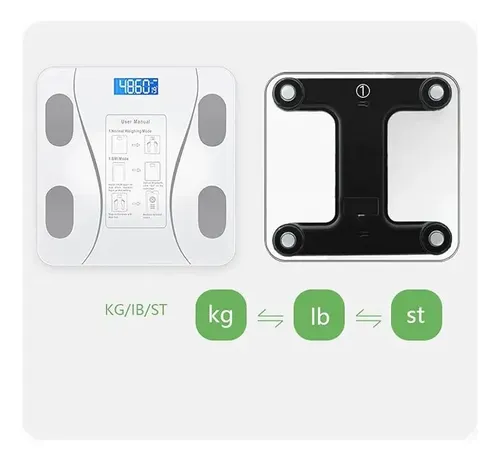 Balanza Baño Personal Corporal Digital Bluetooth Inteligente Color A Disponibilidad