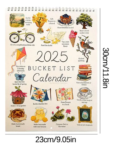 J Calendario J 2025 Con Lista Deseos Para Hacer Que Cada Me
