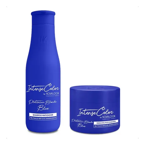 Matizador Shampoo 375ml Azul+ Mascara 250 Ml Novalook Fact.a
